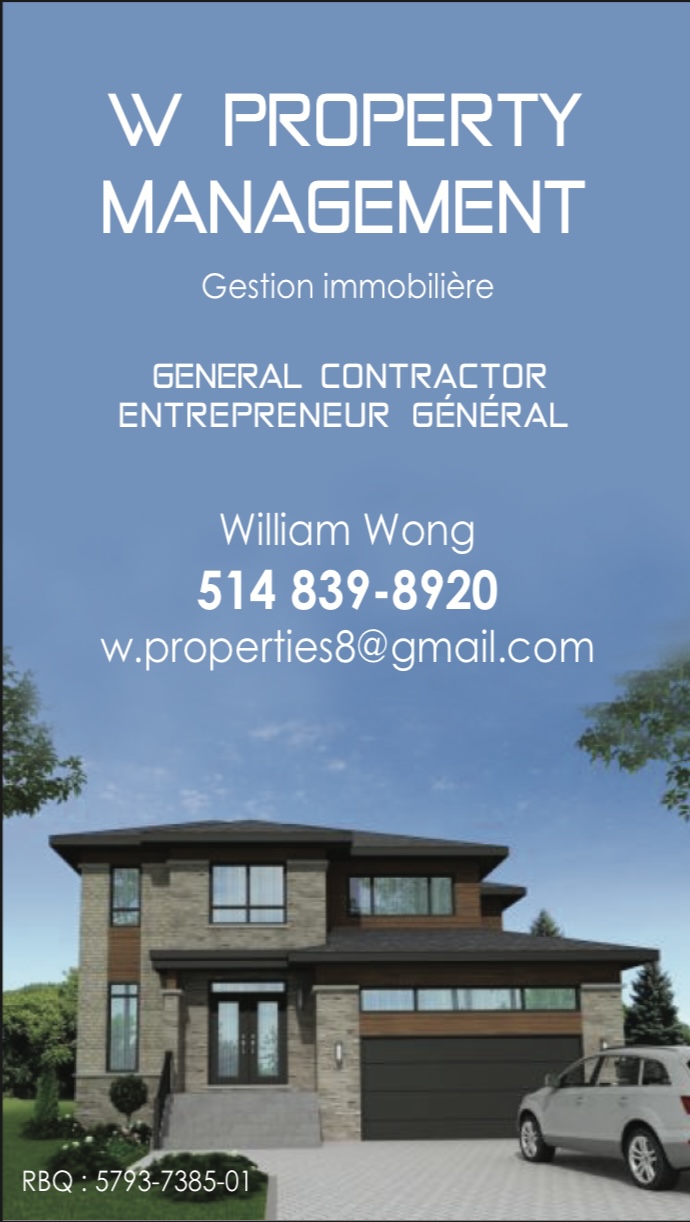 W Property Management | 9210 Av. San Francisco, Brossard, QC J4X 2N9, Canada | Phone: (514) 839-8920