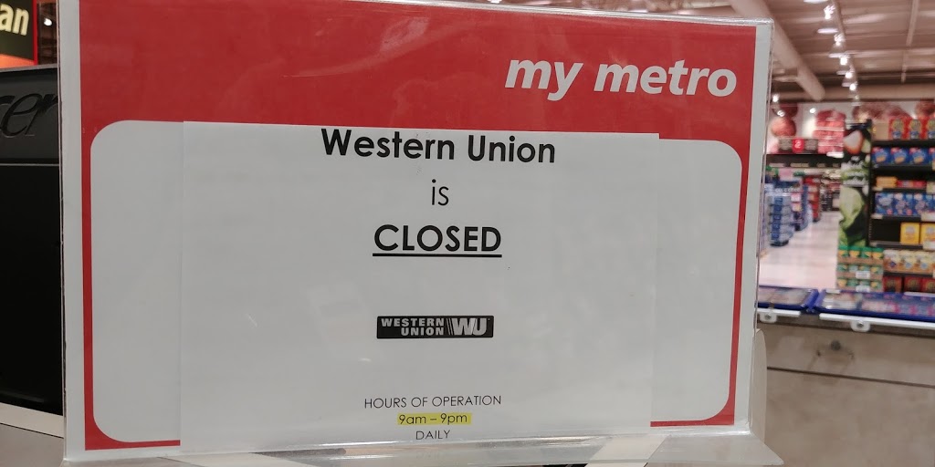 Western Union Agent Location | Metro Customer Service Counter, 1050 Kennedy Cir, Milton, ON L9T 0J9, Canada | Phone: (905) 878-3363