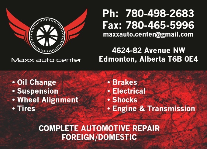 Maxx Auto Center | 4624 82 Ave NW, Edmonton, AB T6B 0E4, Canada | Phone: (780) 498-2683