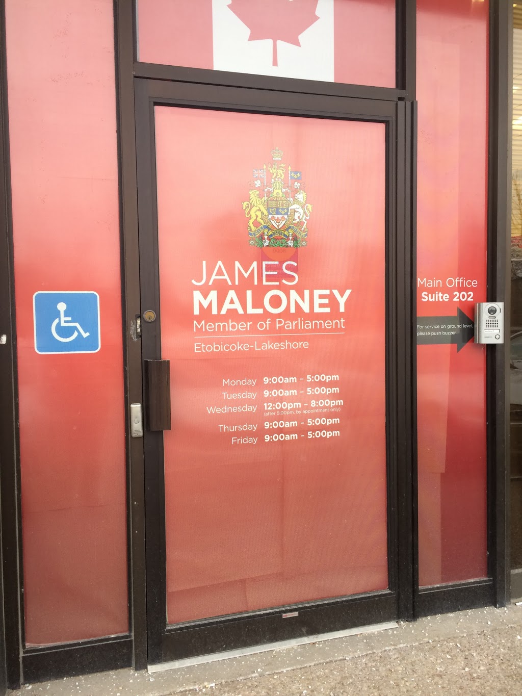 James Maloney, MP -- Constituency Office | 1092 Islington Ave, Etobicoke, ON M8Z 4R9, Canada | Phone: (416) 251-5510