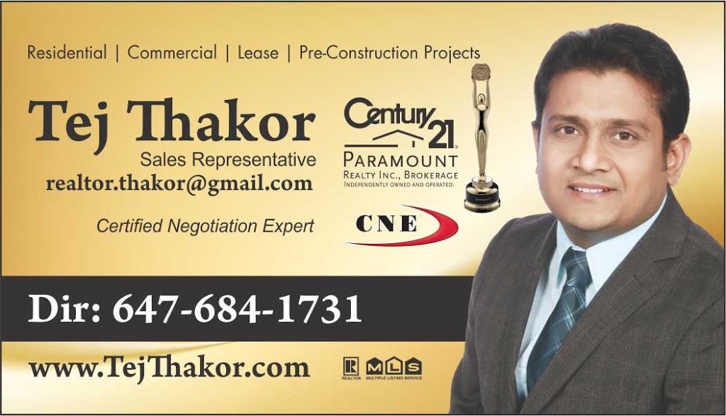 Tej Thakor, Real Estate Broker/Realtor | 8550 Torbram Rd #4, Brampton, ON L6T 5C8, Canada | Phone: (905) 799-7000