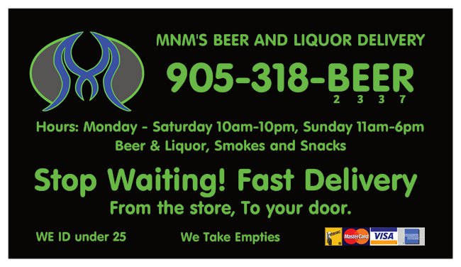 MnMs Beer Delivery | 662 Fennell Ave E Unit 6, Hamilton, ON L8V 1V1, Canada | Phone: (905) 318-2337