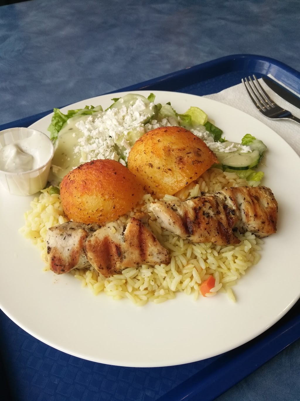 Nostimo Greek Souvlaki | 48 Holland St E, Bradford, ON L3Z 1X2, Canada | Phone: (905) 775-4115