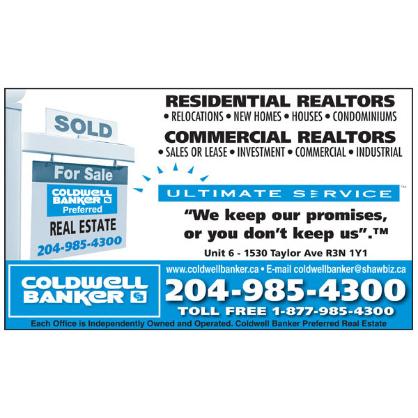 Coldwell Banker | 1530 Taylor Ave Unit 6, Winnipeg, MB R3N 1Y1, Canada | Phone: (204) 985-4300