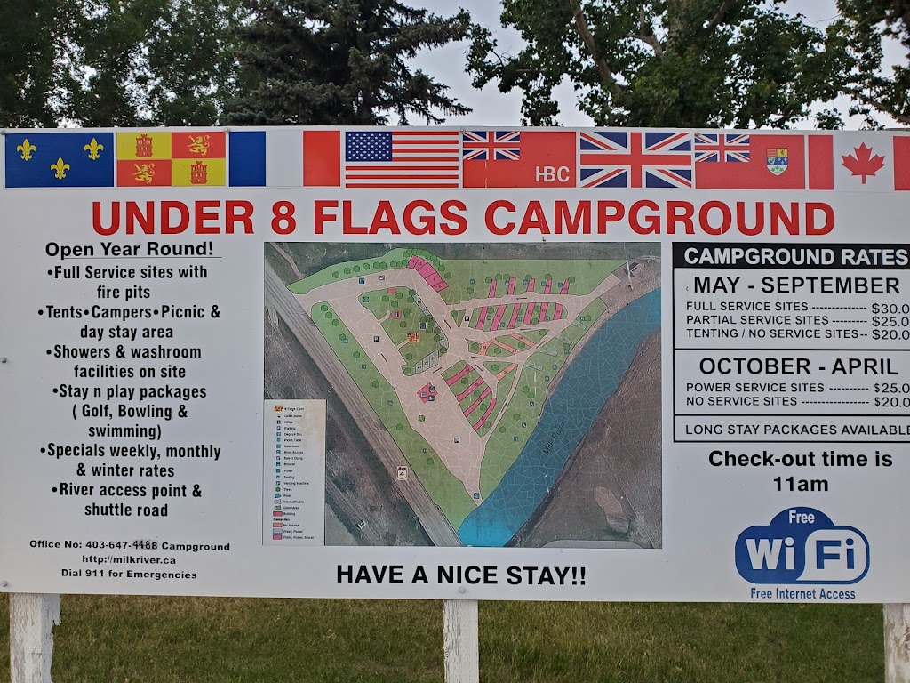 8 Flags Campground | 324 Railway St, Milk River, AB T0K 1M0, Canada | Phone: (403) 647-4282