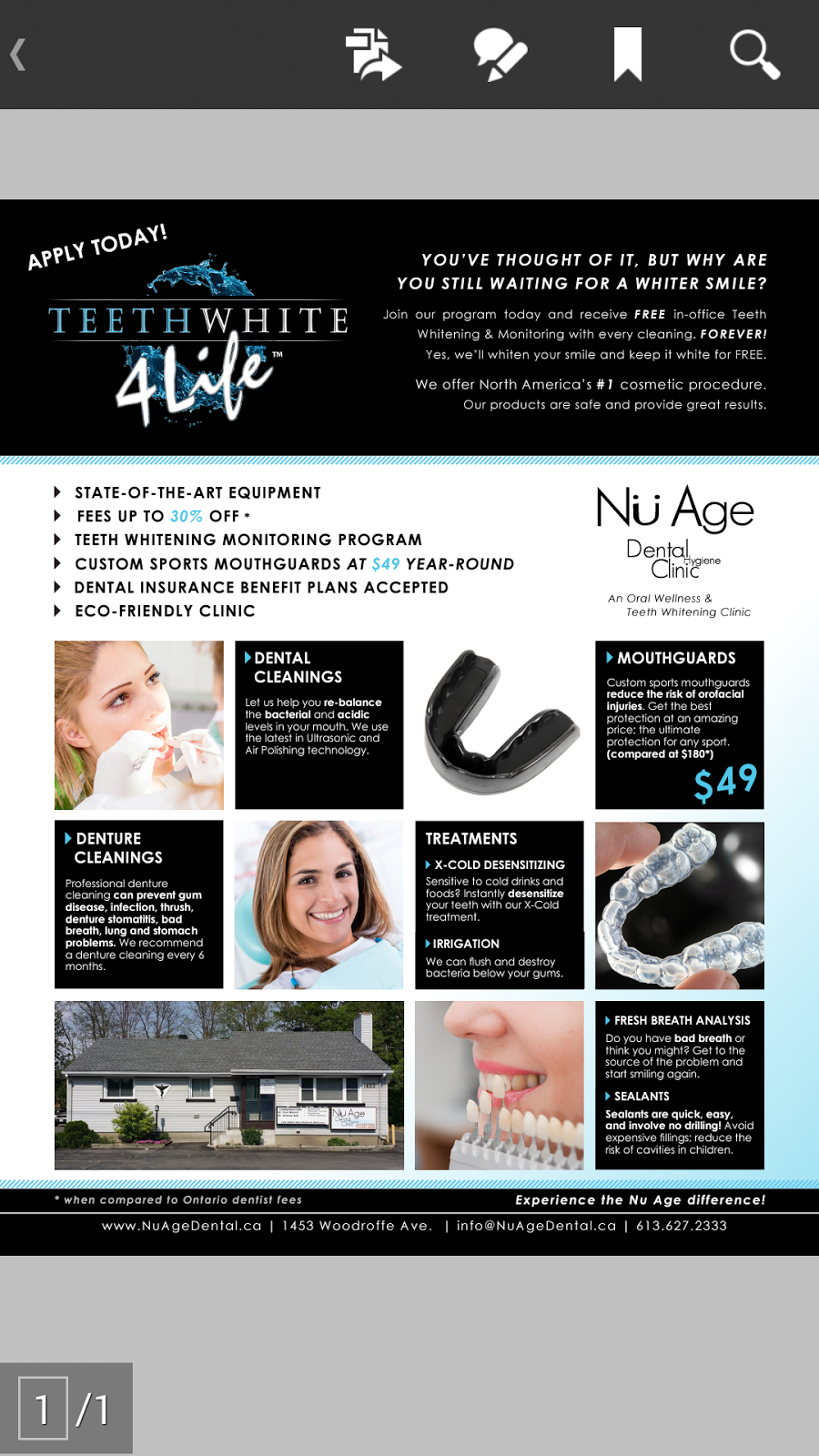 Nu Age Dental Hygiene Clinic | 1453 Woodroffe Ave, Nepean, ON K2G 1W1, Canada | Phone: (613) 627-2333