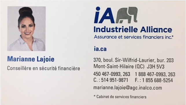 Marianne Lajoie Conseillère en Sécurité Financière | 370 Boulevard Sir-Wilfrid-Laurier, Mont-Saint-Hilaire, QC J3H 5V3, Canada | Phone: (514) 951-9871