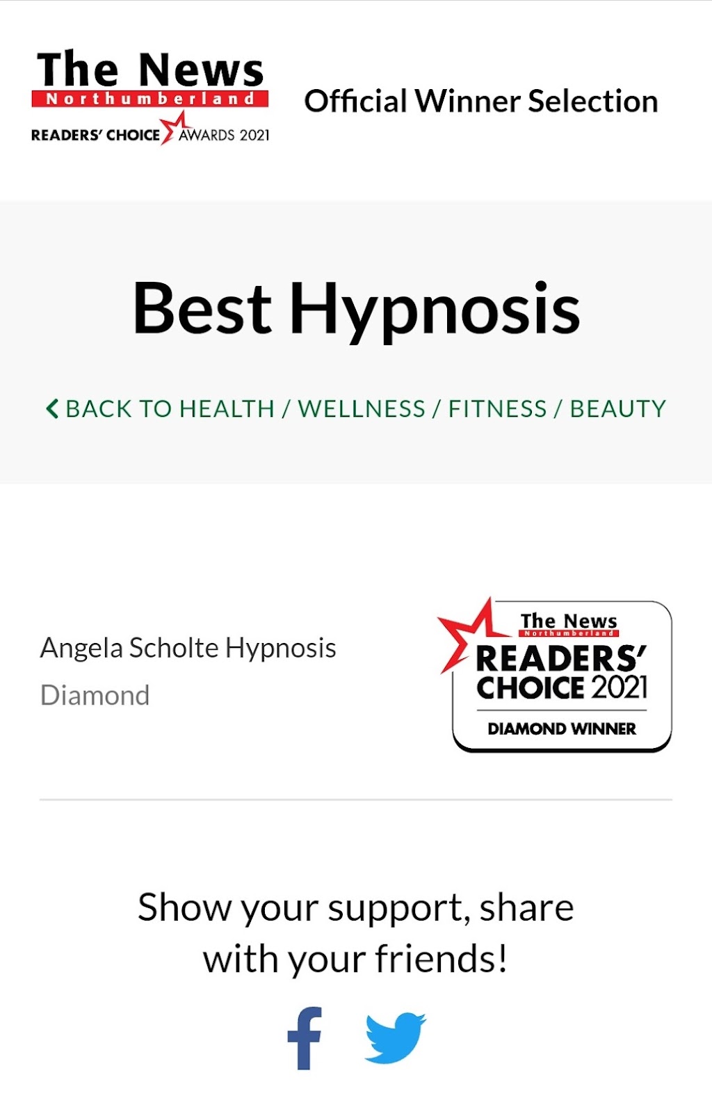 Angela Scholte Hypnosis | 19 Chapel St, Cobourg, ON K9A 1J1, Canada | Phone: (905) 376-0678