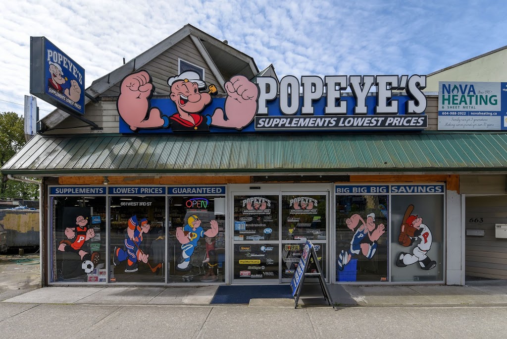 Popeyes Supplements North Vancouver | 661 3rd St W, North Vancouver, BC V7M 1H1, Canada | Phone: (778) 338-8007