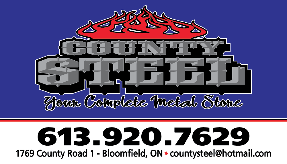 County Steel | 1769 Prince Edward County Rd 1, Bloomfield, ON K0K 1G0, Canada | Phone: (613) 920-7629