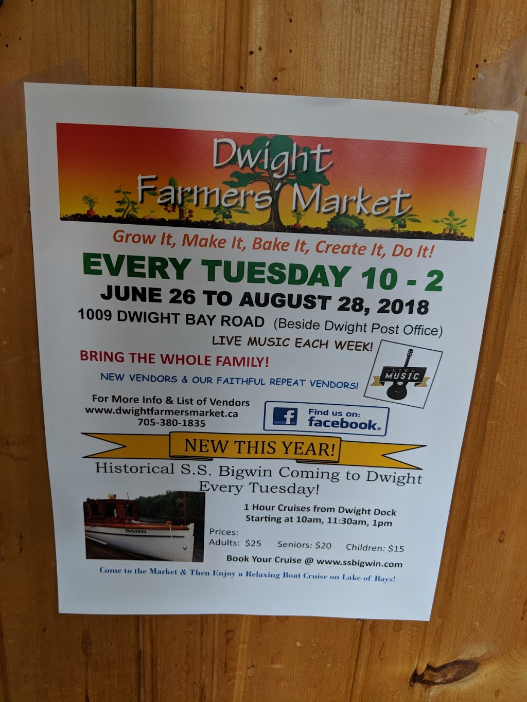 Dwight Farmers Market | 1009 Dwight Bay Rd, Dwight, ON P0A 1H0, Canada | Phone: (705) 380-1835