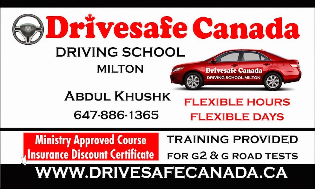 Drivesafe Canada | 245 Commercial St, Milton, ON L9T 1B8, Canada | Phone: (647) 886-1365