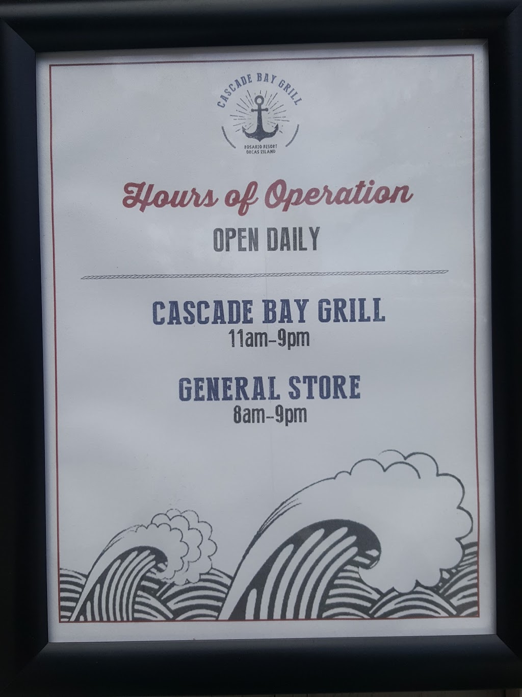 Cascade Bay Grill & Store | 1400 Rosario Rd, Eastsound, WA 98245, USA | Phone: (360) 376-2222