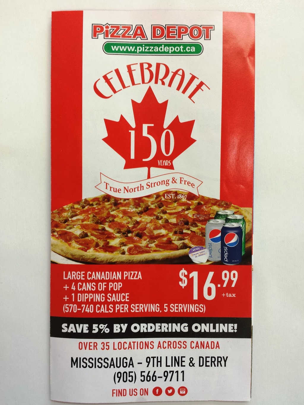Pizza Depot | 3945 Doug Leavens Blvd, Mississauga, ON L5N 6V9, Canada | Phone: (905) 566-9711