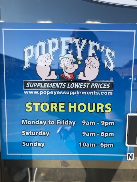 Popeyes Supplements Hamilton | 1024 Upper Wentworth St Unit 2, Hamilton, ON L9A 4Z9, Canada | Phone: (905) 388-3136