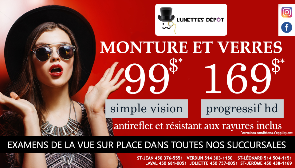 Lunettes Dépôt | 180 Boulevard Saint-Luc, Saint-Jean-sur-Richelieu, QC J2W 0J2, Canada | Phone: (450) 376-5551