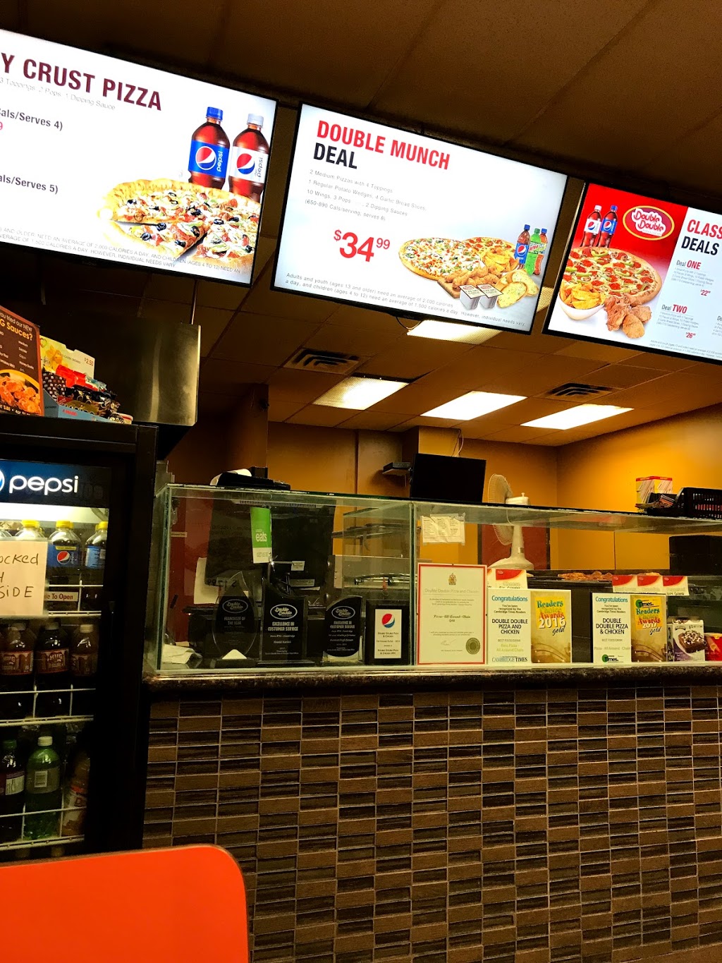 Double Double Pizza & Chicken Restaurant | 95 Saginaw Pkwy, Cambridge, ON N1T 1Z2, Canada | Phone: (519) 267-6622