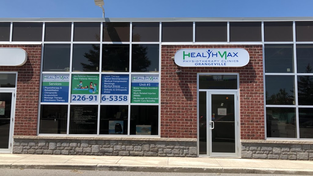 Healthmax Physiotherapy - Orangeville | 33 Broadway Unit 5, Orangeville, ON L9W 1J7, Canada | Phone: (226) 916-5358
