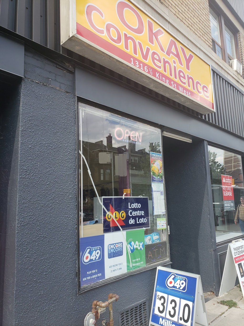 Okay Convenience | 1316 1/2 King St W, Toronto, ON M6K 1G8, Canada | Phone: (416) 901-8966