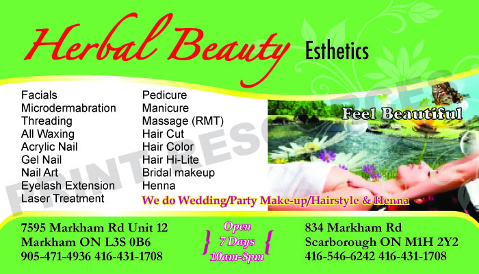 Herbal Beauty Esthetics | 834 Markham Rd, Scarborough, ON M1H 2Y2, Canada | Phone: (416) 546-6242