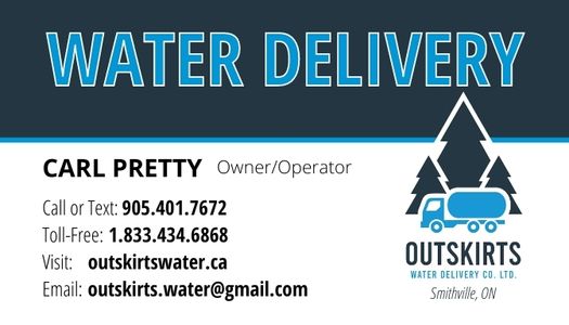 Outskirts Water Delivery Co. Ltd | 7416 RR 20, Smithville, ON L0R 2A0, Canada | Phone: (833) 434-6868