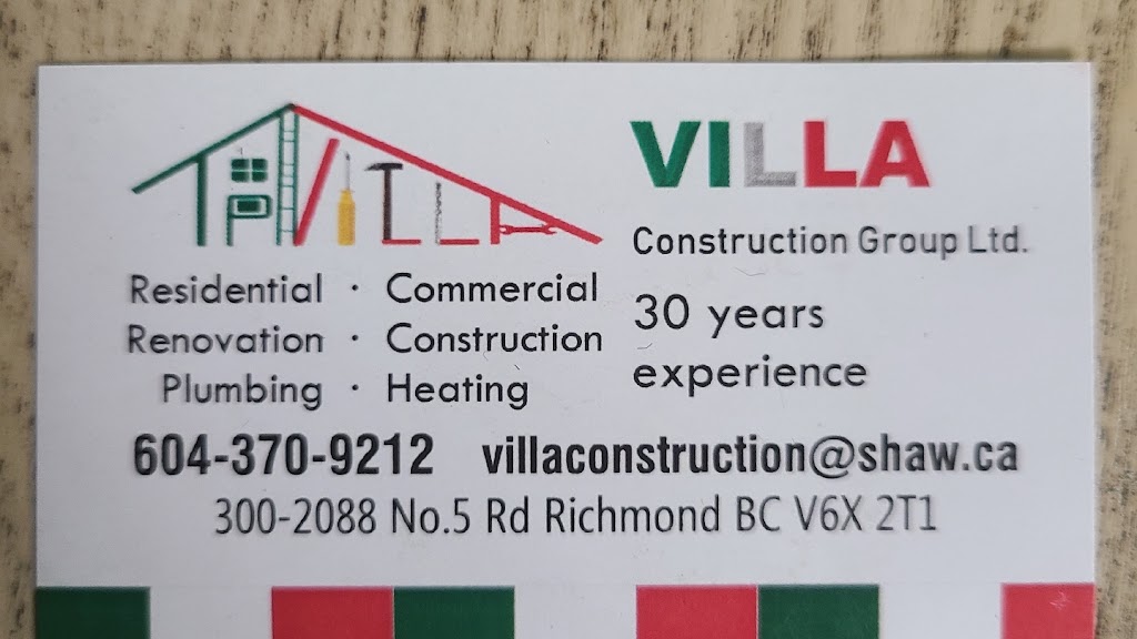 Top Villa Construction Group ltd | 2088 No 5 Rd #300, Richmond, BC V6X 2T1, Canada | Phone: (778) 386-2667