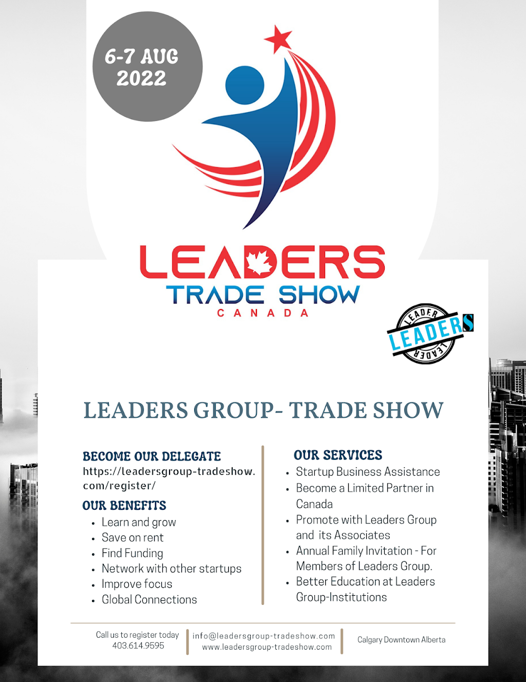 LEADERS GROUP-TRADE SHOW | 3740 F 11a St NE #101, Calgary, AB T2E 6M6, Canada | Phone: (403) 614-9595