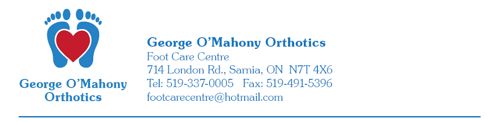 George OMahony Orthotics, The Foot Care Centre | 714 London Rd, Sarnia, ON N7T 4X6, Canada | Phone: (519) 337-0005