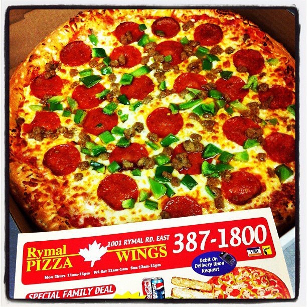 Rymal Pizza-Wings | 1001 Rymal Rd E, Hamilton, ON L8W 3M2, Canada | Phone: (905) 387-1800