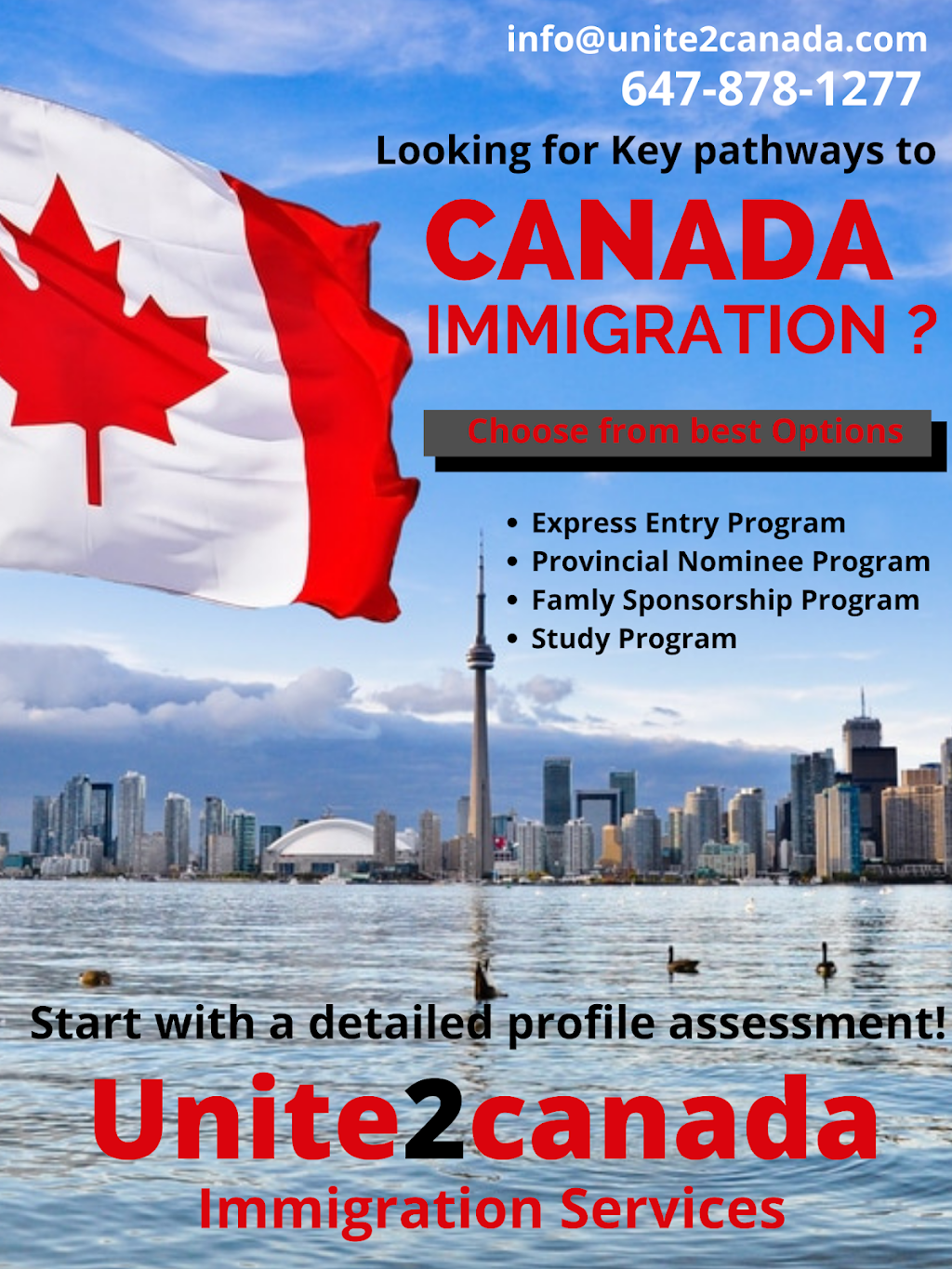 Unite2canada Immigration Services | 220 Cresthaven Rd, Brampton, ON L7A 1G5, Canada | Phone: (647) 878-1277