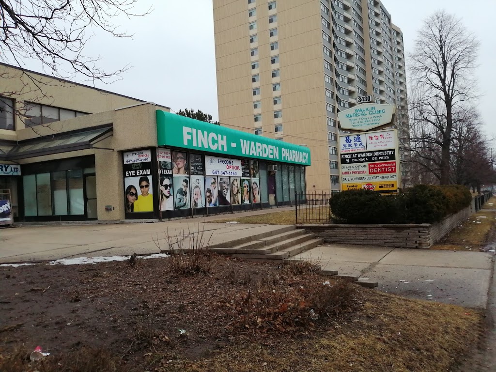 Finch-Warden Pharmacy | 3430 Finch Ave E, Scarborough, ON M1W 2R5, Canada | Phone: (416) 494-4424