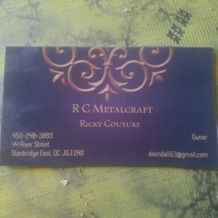 R.C. Metalcraft | 44 Rue River, Stanbridge East, QC J0J 2H0, Canada | Phone: (450) 248-3883