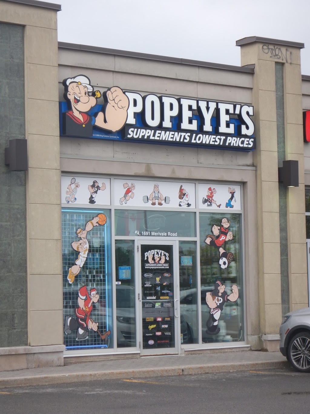 Popeyes Supplements Ottawa Nepean | 1691 Merivale Rd Unit 4, Nepean, ON K2G 3K2, Canada | Phone: (613) 228-5439