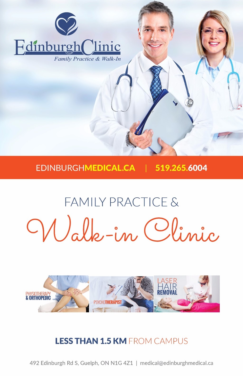 EDINBURGH Clinic | 492 Edinburgh Rd S, Guelph, ON N1G 4Z1, Canada | Phone: (519) 265-6004