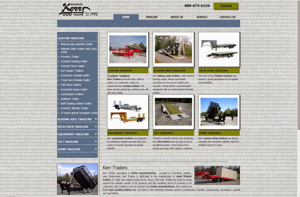 Kerr Trailers | Rue Craig N, Cookshire, QC J0B 1M0, Canada | Phone: (819) 875-5326