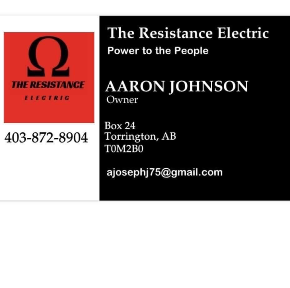 The Resistance Electric | 321 2 Ave, Torrington, AB T0M 2B0, Canada | Phone: (403) 872-8904