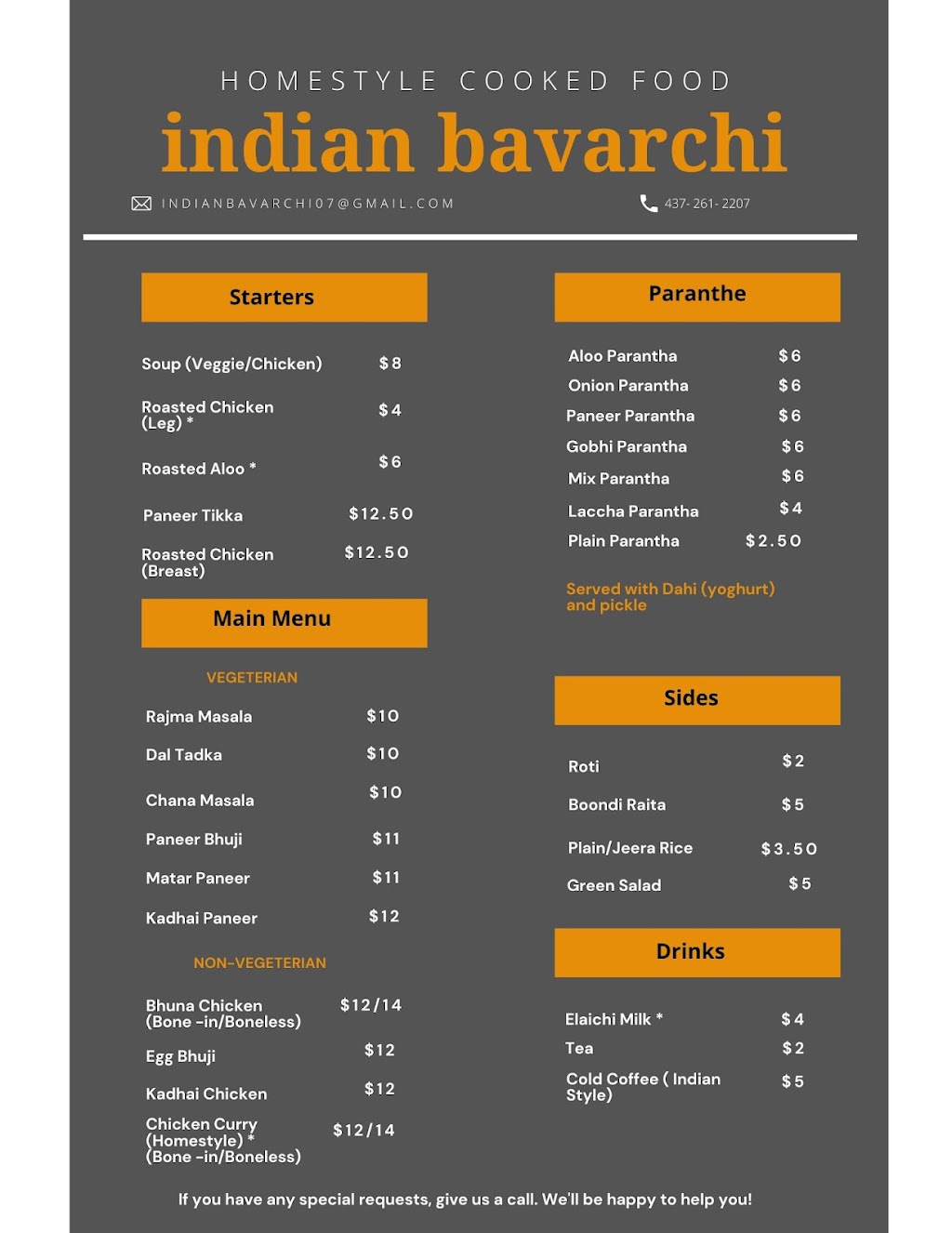 Indian bavarchi | 9600 Heritage Rd, Brampton, ON L6X 0A2, Canada | Phone: (437) 261-2207