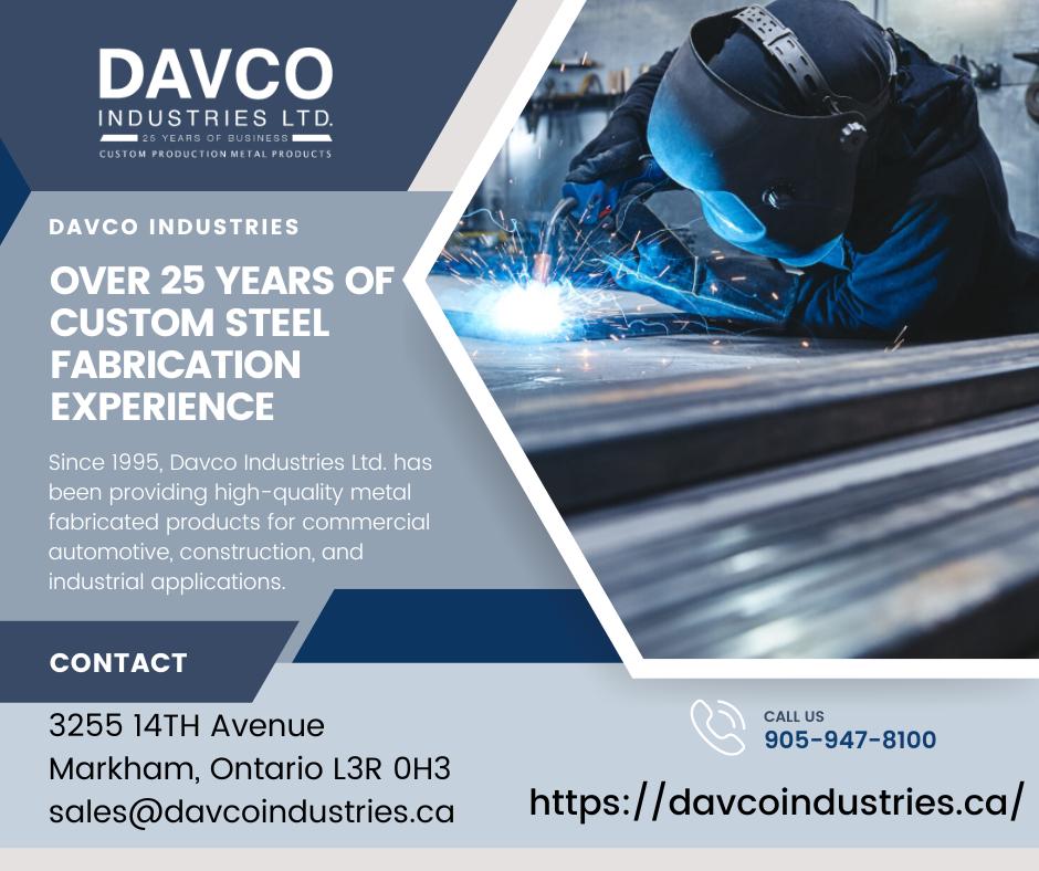 Davco Industries Ltd. | 3255 14th Ave, Markham, ON L3R 0H3, Canada | Phone: (905) 947-8100