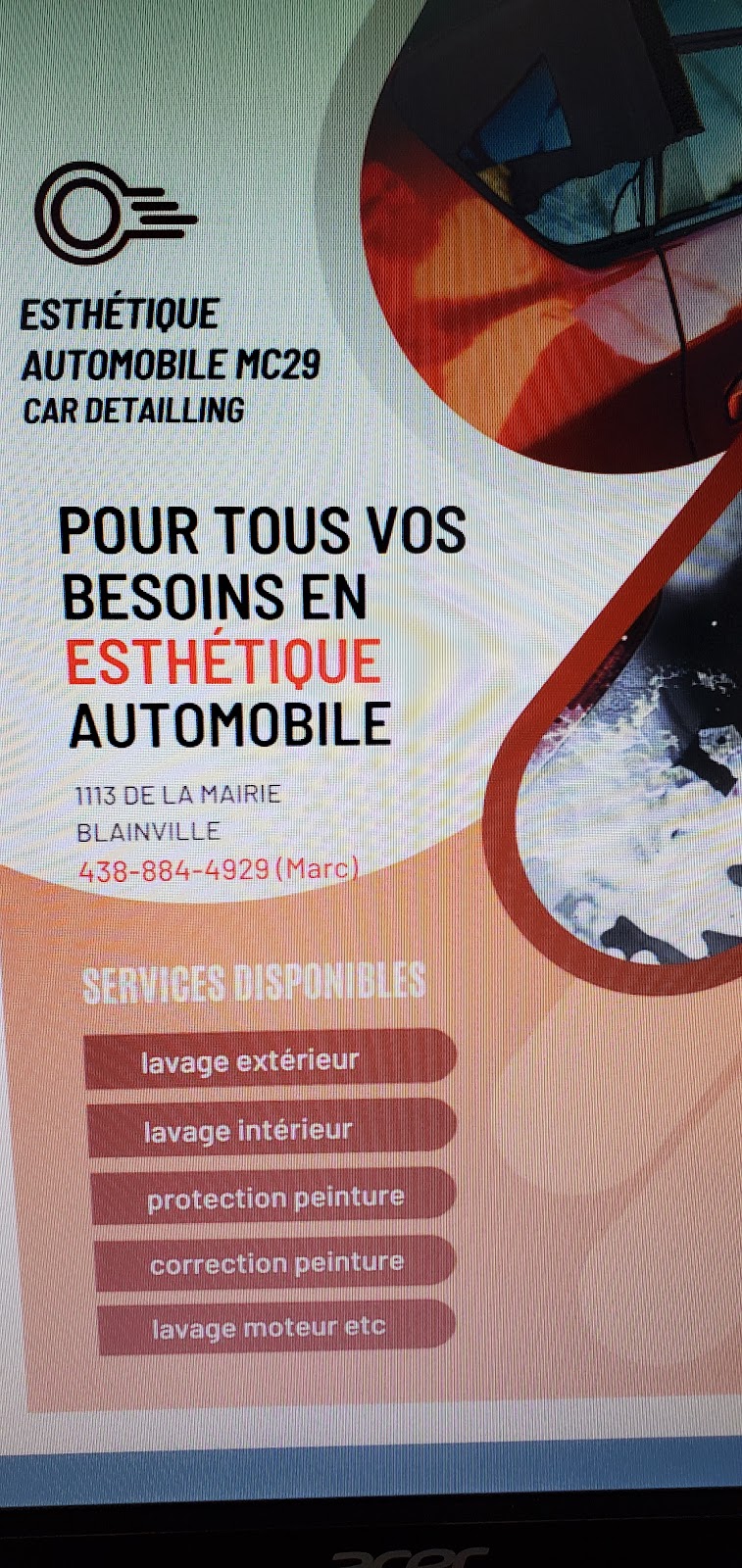 Esthétique automobile Mc29 | 1113 de la mairie, Blainville, QC J7C 5B9, Canada | Phone: (438) 884-4929