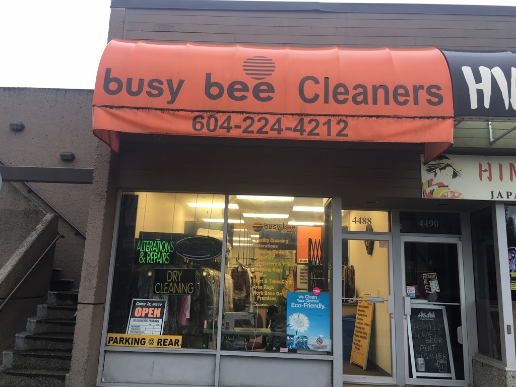 Busy Bee Dry Cleaners | 4488 W 10th Ave, Vancouver, BC V6R 2H9, Canada | Phone: (604) 224-4212