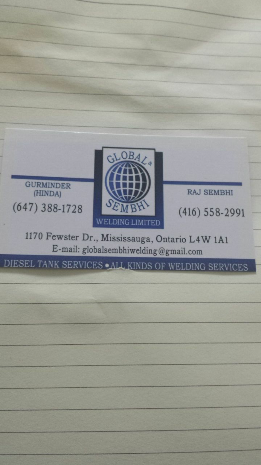 Global and Sembhi Welding Ltd. | 1170 Fewster Dr, Mississauga, ON L4W 1A1, Canada | Phone: (905) 219-0080