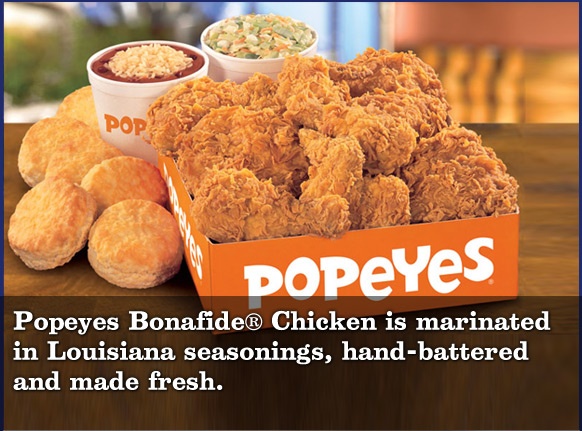 POPEYES LOUISIANA KITCHEN | 6795 Airport Rd A1, Mississauga, ON L4V 1E4, Canada | Phone: (905) 673-0010