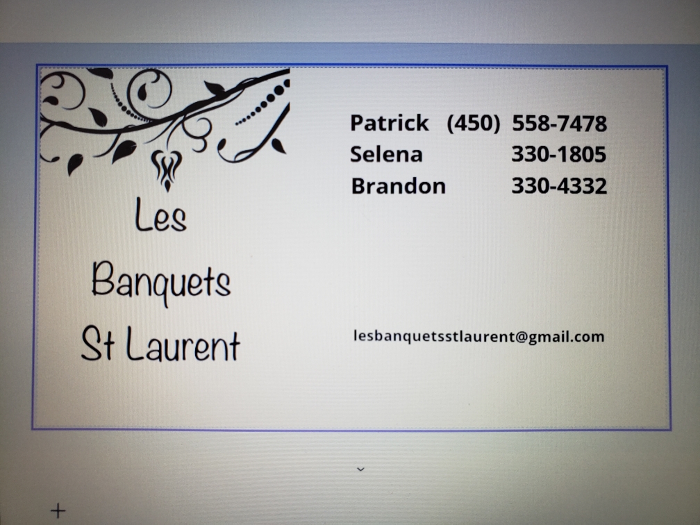 Les Banquets St Laurent | Rue des Montérégiennes, Granby, QC J2H 0R8, Canada | Phone: (450) 558-7478