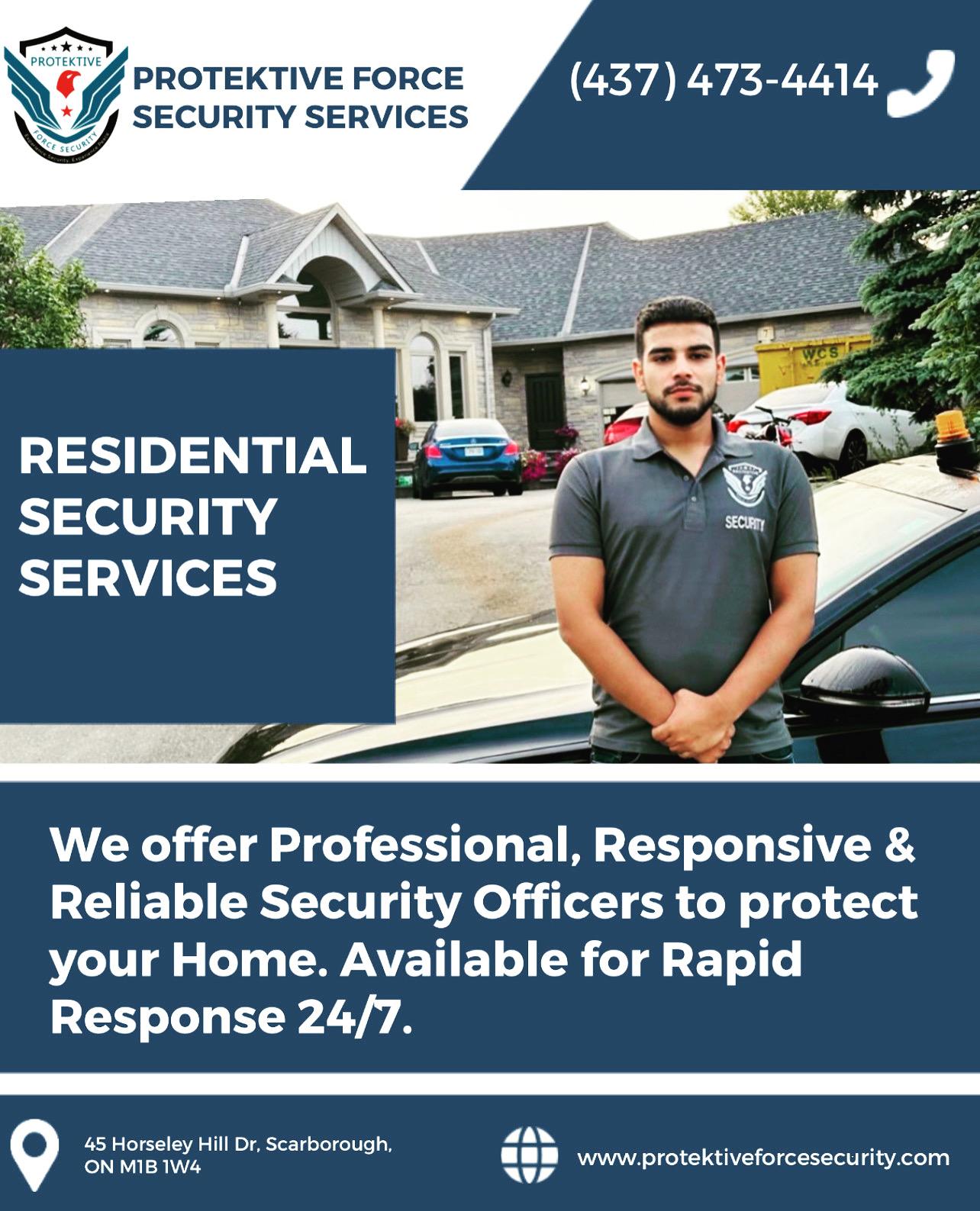 PROTEKTIVE FORCE SECURITY SERVICES | 45 Horseley Hill Dr, Scarborough, ON M1B 1W4, Canada | Phone: (437) 473-4414