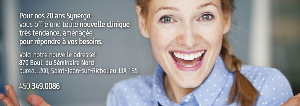 Groupe Synergo Clinique de réadaptation St-Jean-sur-Richelieu | 870 Boulevard du Séminaire N #200, Saint-Jean-sur-Richelieu, QC J3A 1B5, Canada | Phone: (450) 349-0086