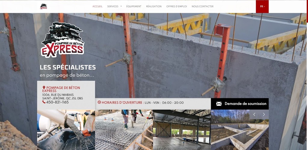 Pompage De Beton Express | 1006 Rue du Marais, Saint-Jérôme, QC J5L 0B5, Canada | Phone: (450) 821-1165