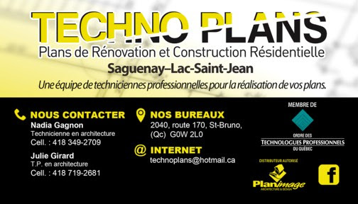 Techno Plans | 2340 Av. du Pont S, Alma, QC G8B 5V2, Canada | Phone: (418) 349-2709