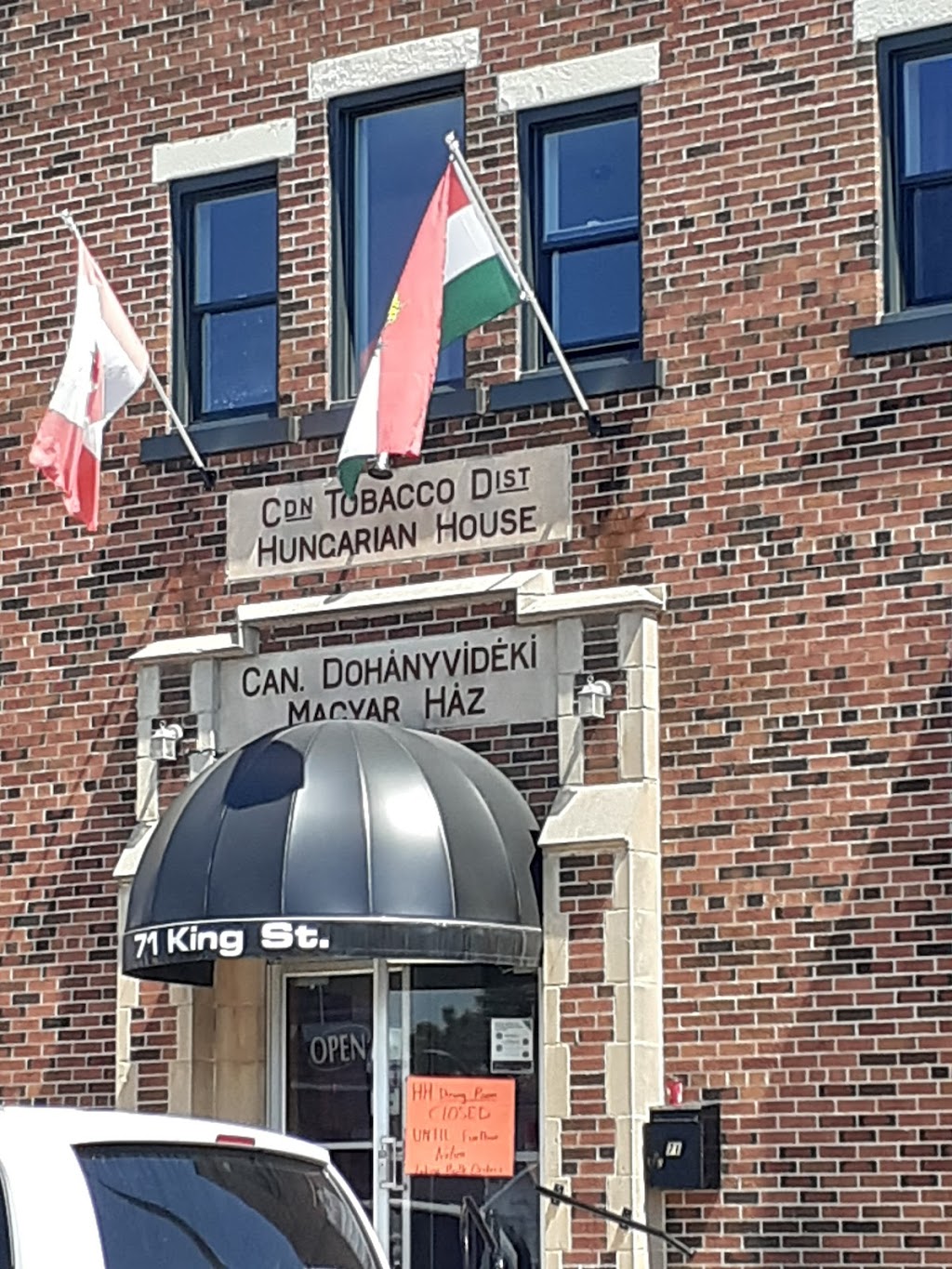 Delhi District Hungarian Hall | 71 King St, Delhi, ON N4B 1X7, Canada | Phone: (519) 582-2460