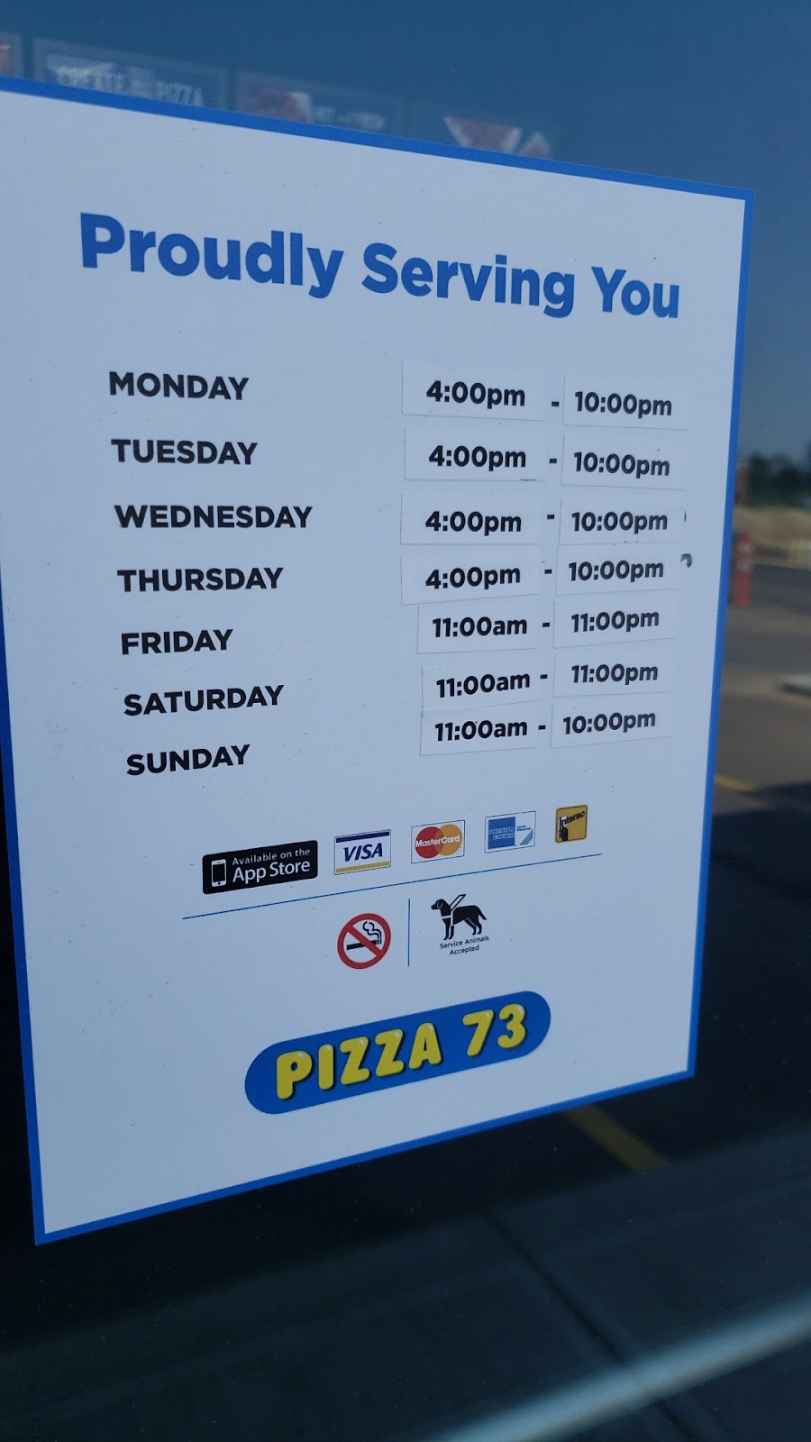 Pizza 73 | 4200 Veterans Blvd Unit 124, Stony Plain, AB T7Z 0N1, Canada | Phone: (780) 473-7373