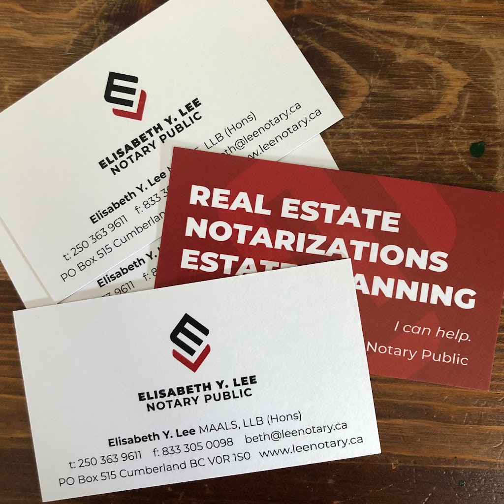 Elisabeth Y. Lee Notary Public | 2781 Dunsmuir Ave, Cumberland, BC V0R 1S0, Canada | Phone: (250) 363-9611